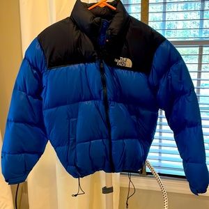 Vintage 90s North Face 700 Down Nuptse Puffer Puffy Jacket Blue. Men’s medium.